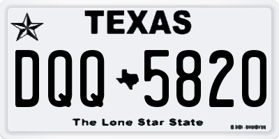 TX license plate DQQ5820