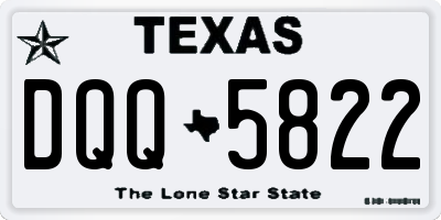 TX license plate DQQ5822