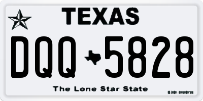 TX license plate DQQ5828