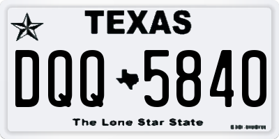 TX license plate DQQ5840