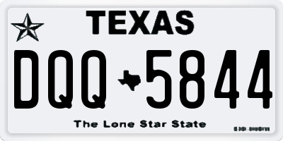 TX license plate DQQ5844