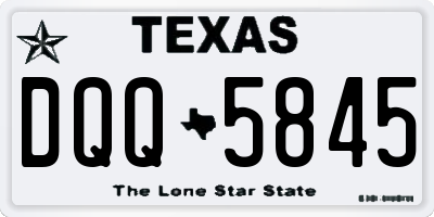 TX license plate DQQ5845