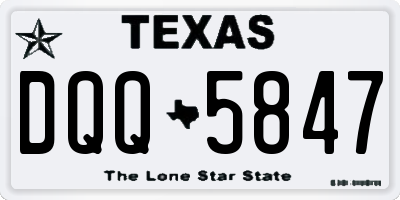 TX license plate DQQ5847