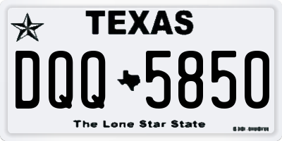 TX license plate DQQ5850