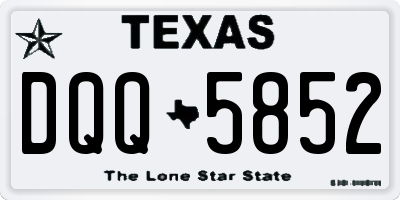 TX license plate DQQ5852