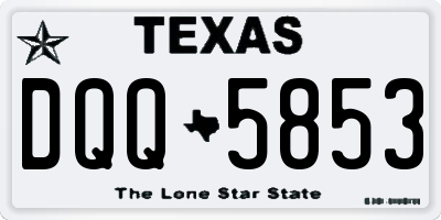 TX license plate DQQ5853