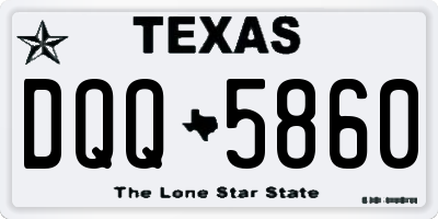 TX license plate DQQ5860