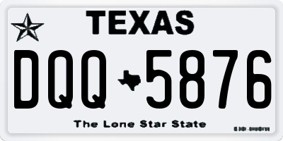 TX license plate DQQ5876