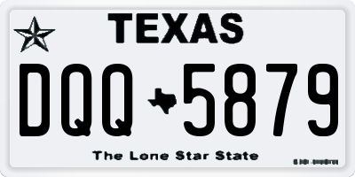 TX license plate DQQ5879