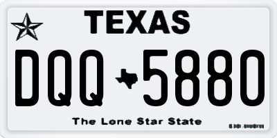 TX license plate DQQ5880