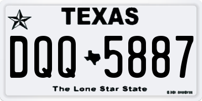 TX license plate DQQ5887