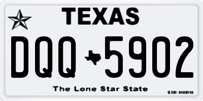TX license plate DQQ5902
