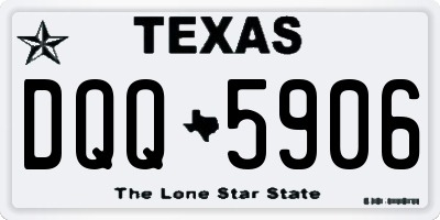 TX license plate DQQ5906