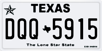 TX license plate DQQ5915