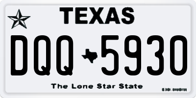 TX license plate DQQ5930