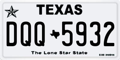 TX license plate DQQ5932