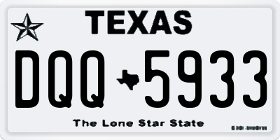 TX license plate DQQ5933