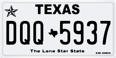 TX license plate DQQ5937