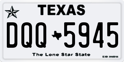 TX license plate DQQ5945