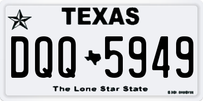 TX license plate DQQ5949