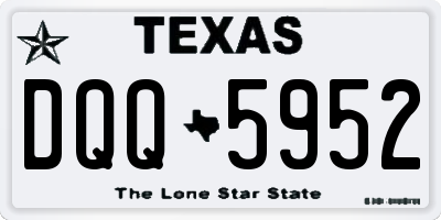 TX license plate DQQ5952