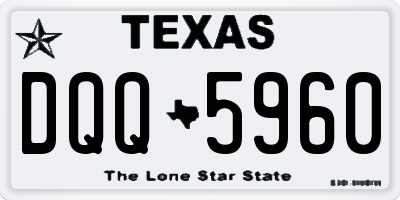 TX license plate DQQ5960