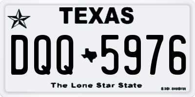 TX license plate DQQ5976