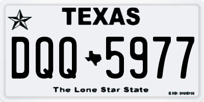 TX license plate DQQ5977