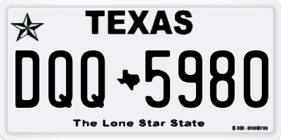 TX license plate DQQ5980