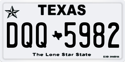 TX license plate DQQ5982