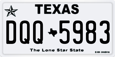 TX license plate DQQ5983