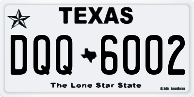 TX license plate DQQ6002