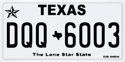 TX license plate DQQ6003