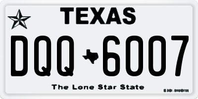 TX license plate DQQ6007