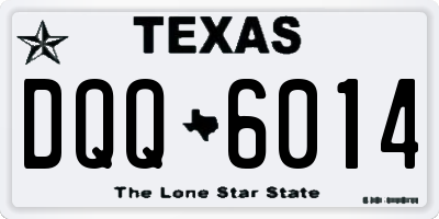 TX license plate DQQ6014