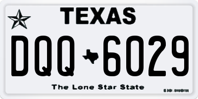 TX license plate DQQ6029
