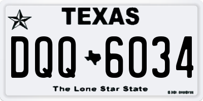 TX license plate DQQ6034