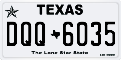 TX license plate DQQ6035
