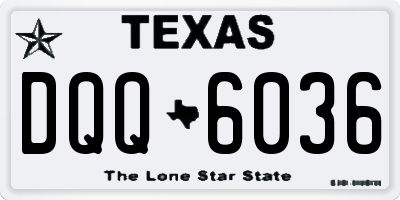 TX license plate DQQ6036