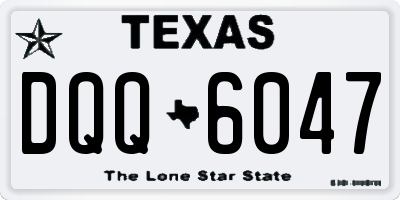 TX license plate DQQ6047