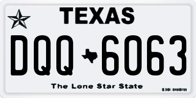 TX license plate DQQ6063
