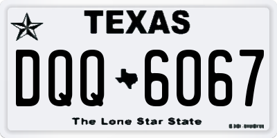 TX license plate DQQ6067