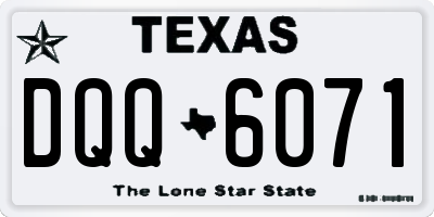 TX license plate DQQ6071