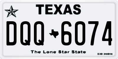 TX license plate DQQ6074