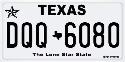 TX license plate DQQ6080