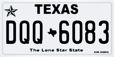 TX license plate DQQ6083