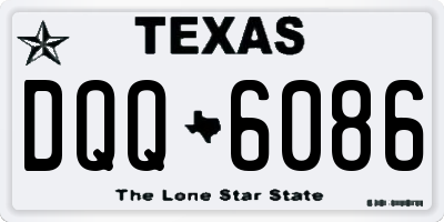 TX license plate DQQ6086