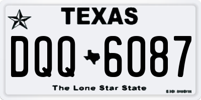 TX license plate DQQ6087