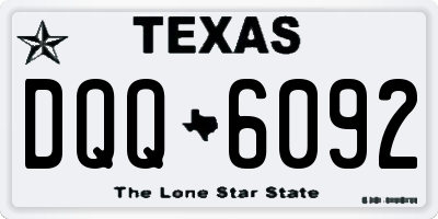 TX license plate DQQ6092