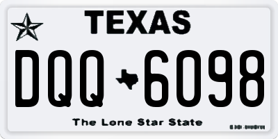 TX license plate DQQ6098